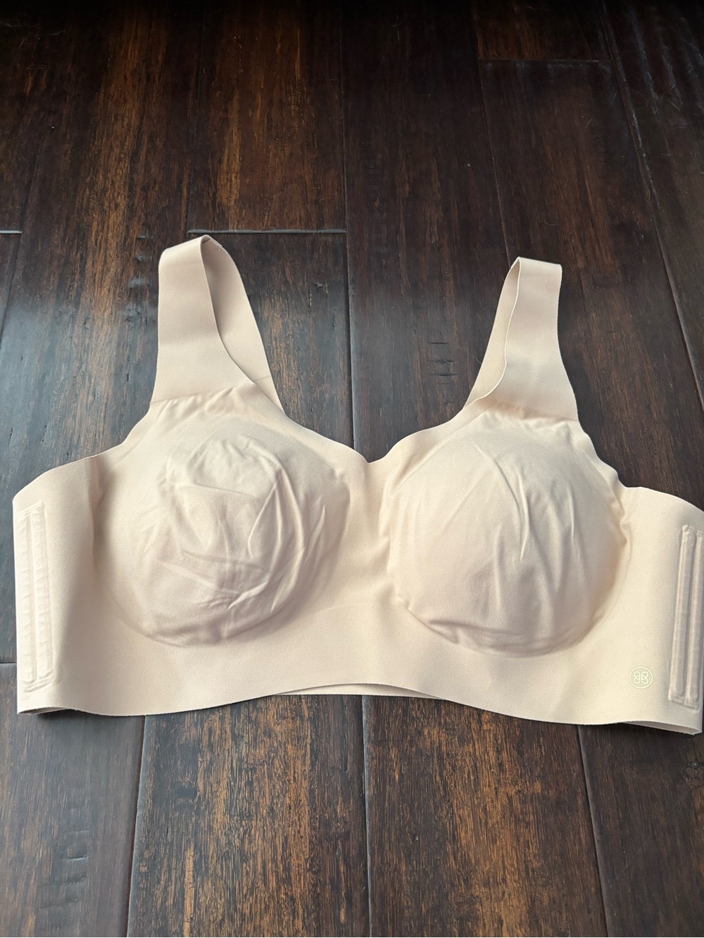 Honeylove women’s vneck bra pullover nude removable pads wireless Size 2XL